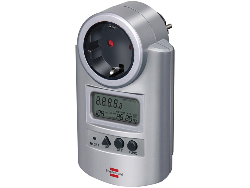 Brennenstuhl Primera-Line Energy Meter, Power Consumption Meter for Maximum Power up to 3.6kW