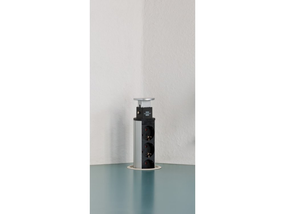Brennenstuhl Tower 3-outlet Power Strip, Πολύπριζο & 2 x USB-Charger με LAN Pop-Up extension, 2 x LAN-RJ45 & 2M Καλώδιο