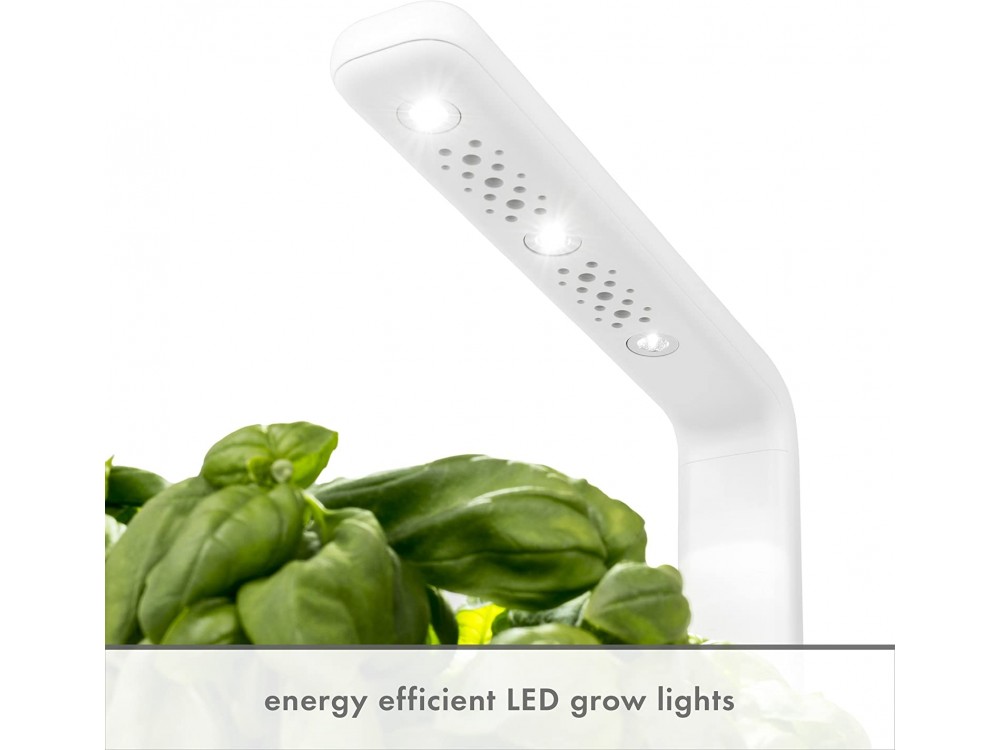 Click and Grow The Smart Garden 3, Automatic Pot with 3 Basil Pods, Dark Grey