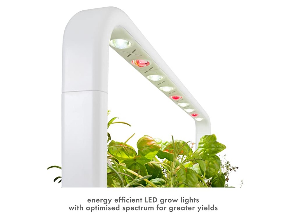 Click and Grow The Smart Garden 9, Smart Indoor Garden With 3 Basil Pods, Dark Gray