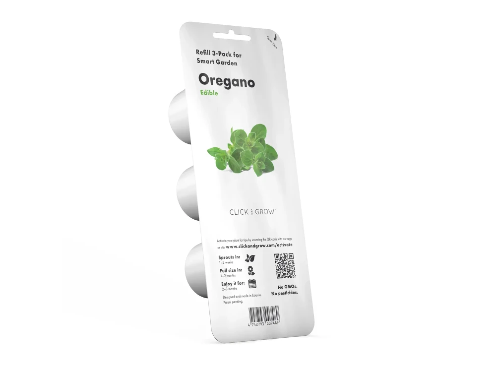 Click and Grow Pods Package, Seeds with Soil, for Oregano, Set of 3