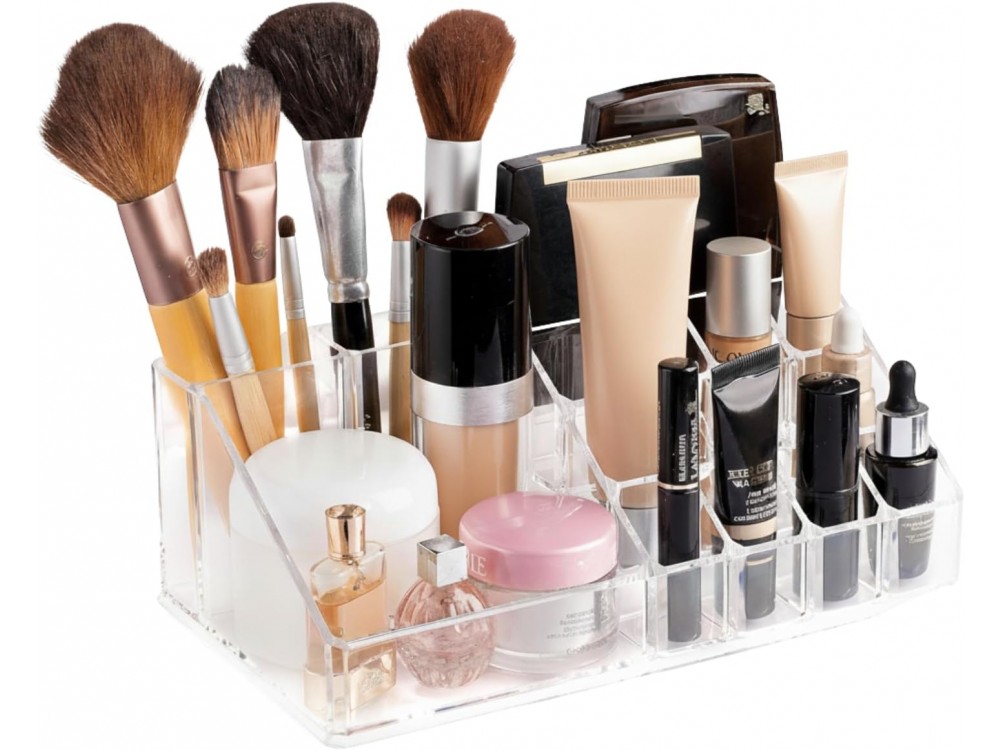 AJ Makeup & Cosmetics Organizer with 4 Drawers, Cosmetics & Accessories Drawer, Transparent
