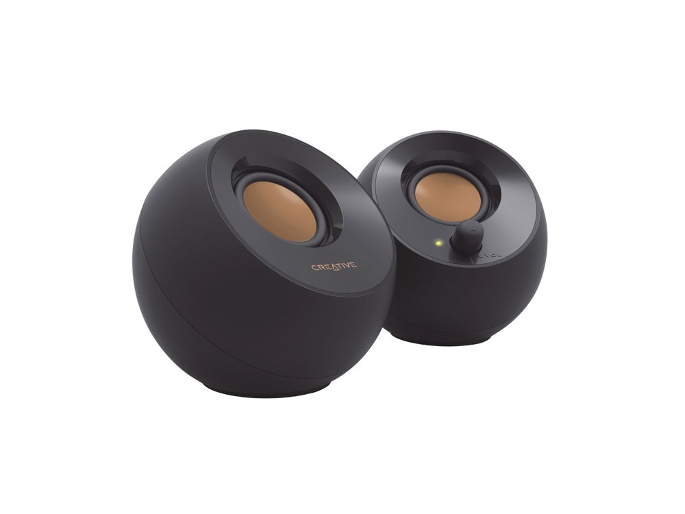 Creative Pebble Computer Speakers 2.0 with 4.4W Power, Black