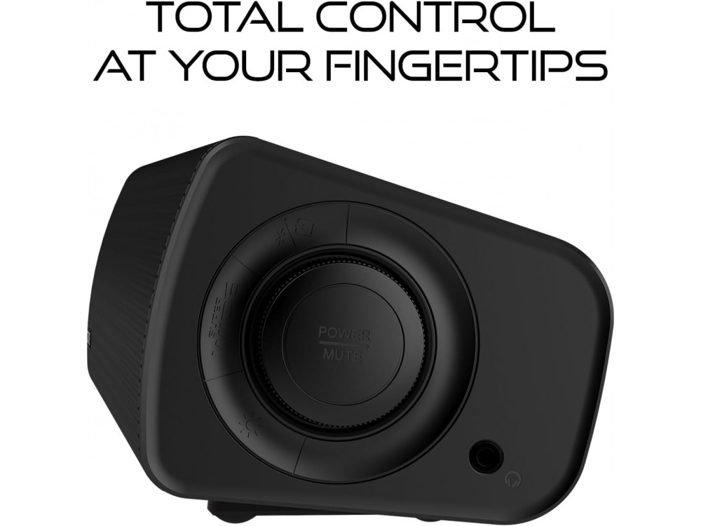 Creative Sound Blaster GS3 Ασύρματα Bluetooth 5.4 Ηχεία Υπολογιστή 2.0, 24W, με Aux, USB & RGB Φωτισμό, Μαύρο