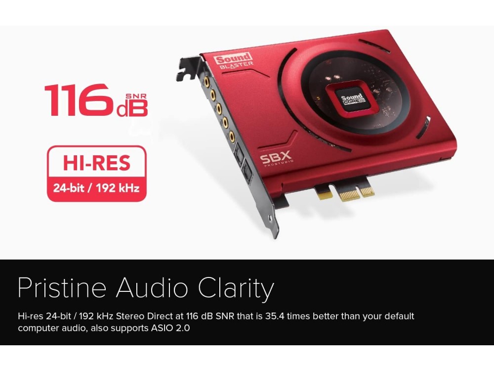 Creative Sound Blaster Z SE, Internal Gaming Sound Card 5.1 PCI Express, Red