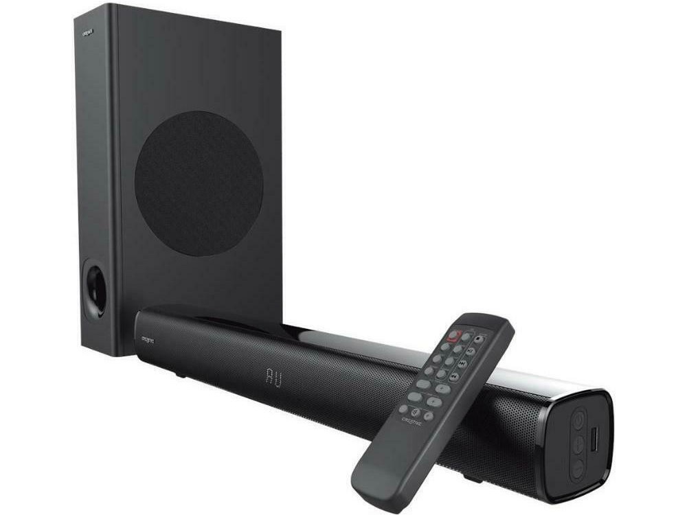 Creative Speaker Stage Soundbar 80W 2.1 with Bluetooth & Remote Control, Black