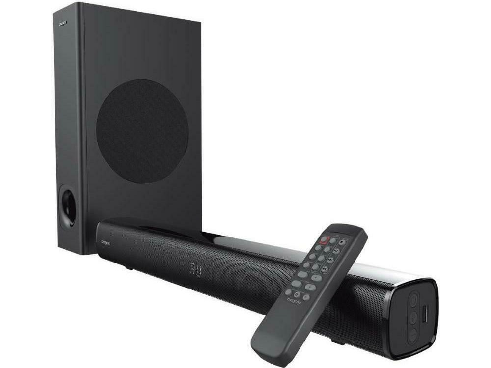 Creative Speaker Stage Soundbar 80W 2.1 με Bluetooth & Τηλεχειριστήριο, Μαύρο