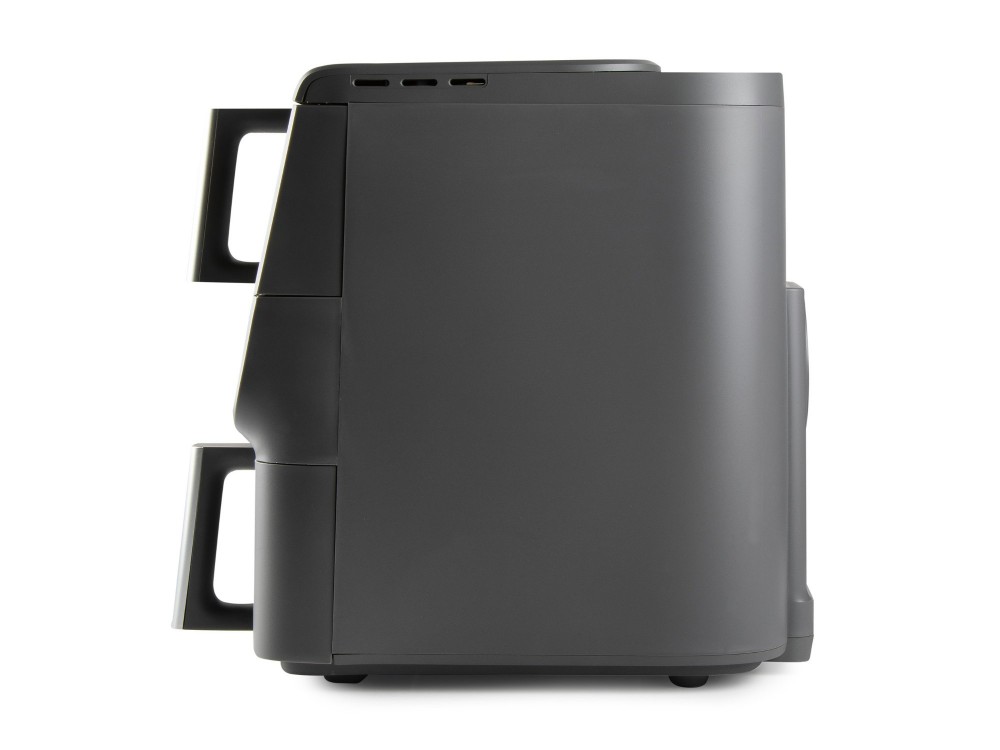 DOMO Double Fry Zone Air Fryer, Κάθετη Φριτέζα Αέρος με 2 Κάδους (3.5lt + 6.5lt), 2 Heating Elements & Οθόνη Αφής, PFAS-free