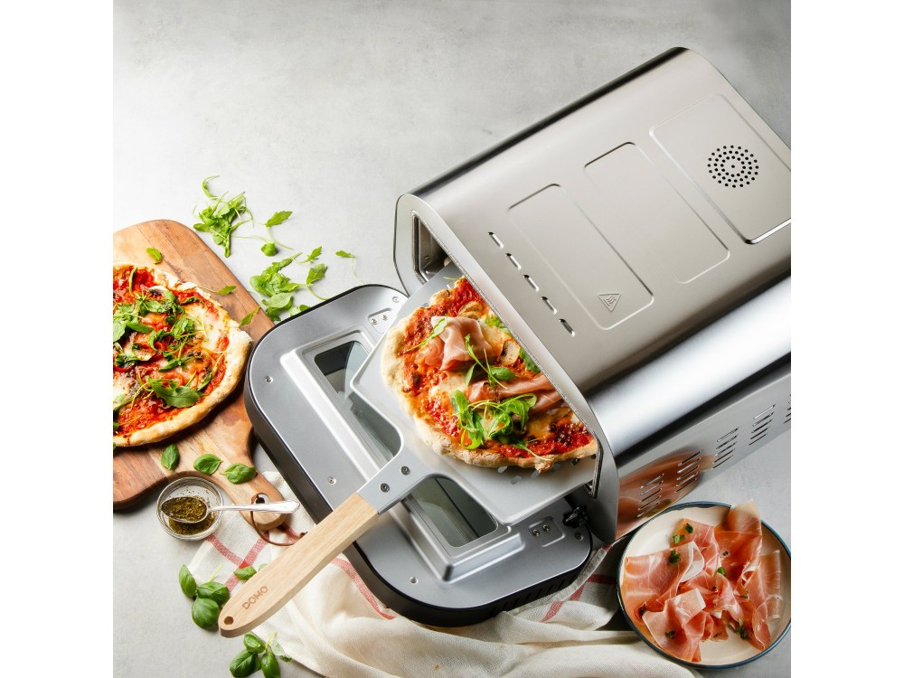 DOMO Pizza Genius DO9289PZ - Electric Pizza Oven with Cordierite Stone, 450°C + Pizza Server, PFAS-free