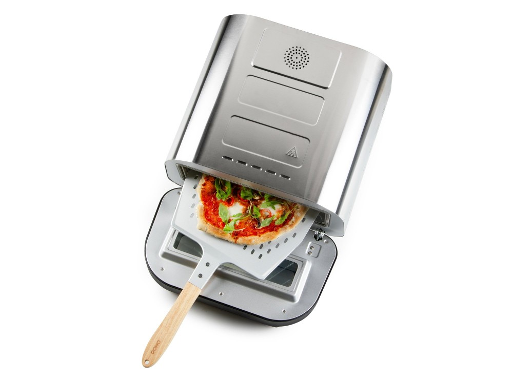 DOMO Pizza Genius DO9289PZ - Electric Pizza Oven with Cordierite Stone, 450°C + Pizza Server, PFAS-free