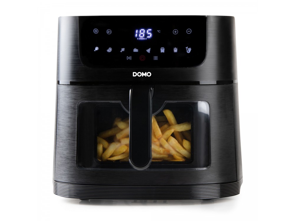 DOMO 8L Air Fryer, XXL Air Fryer, with Cooking Control Glass, Up to 220°C, 8 Preset Menus & Touch Panel, PFAS-free