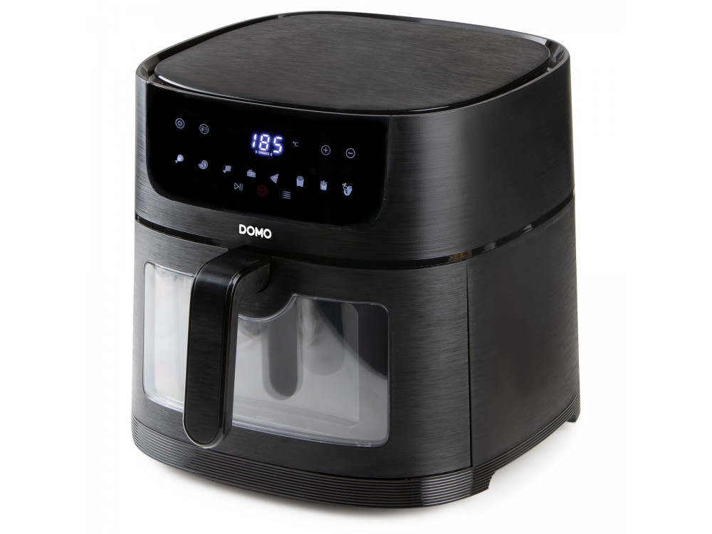 DOMO 8L Air Fryer, XXL Air Fryer, with Cooking Control Glass, Up to 220°C, 8 Preset Menus & Touch Panel, PFAS-free