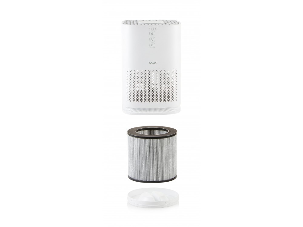 DOMO Air Purifier, Καθαριστής Αέρα με φίλτρο HEPA & Ιονιστή, Timer & LED Light