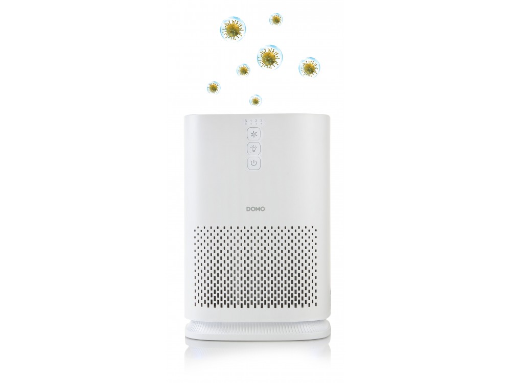 DOMO Air Purifier, Καθαριστής Αέρα με φίλτρο HEPA & Ιονιστή, Timer & LED Light