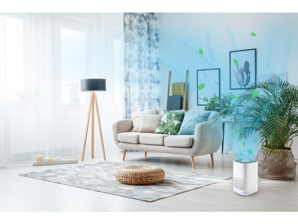 DOMO Air Purifier, Καθαριστής Αέρα με φίλτρο HEPA & Ιονιστή, Timer & LED Light