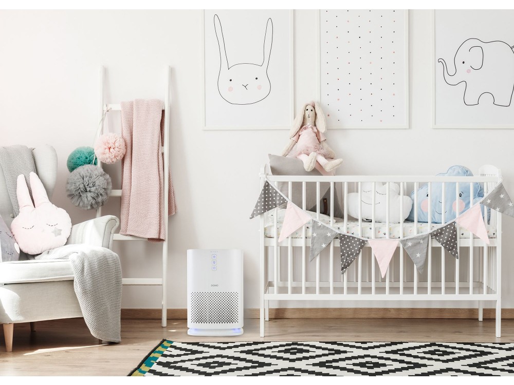 DOMO Air Purifier, Καθαριστής Αέρα με φίλτρο HEPA & Ιονιστή, Timer & LED Light