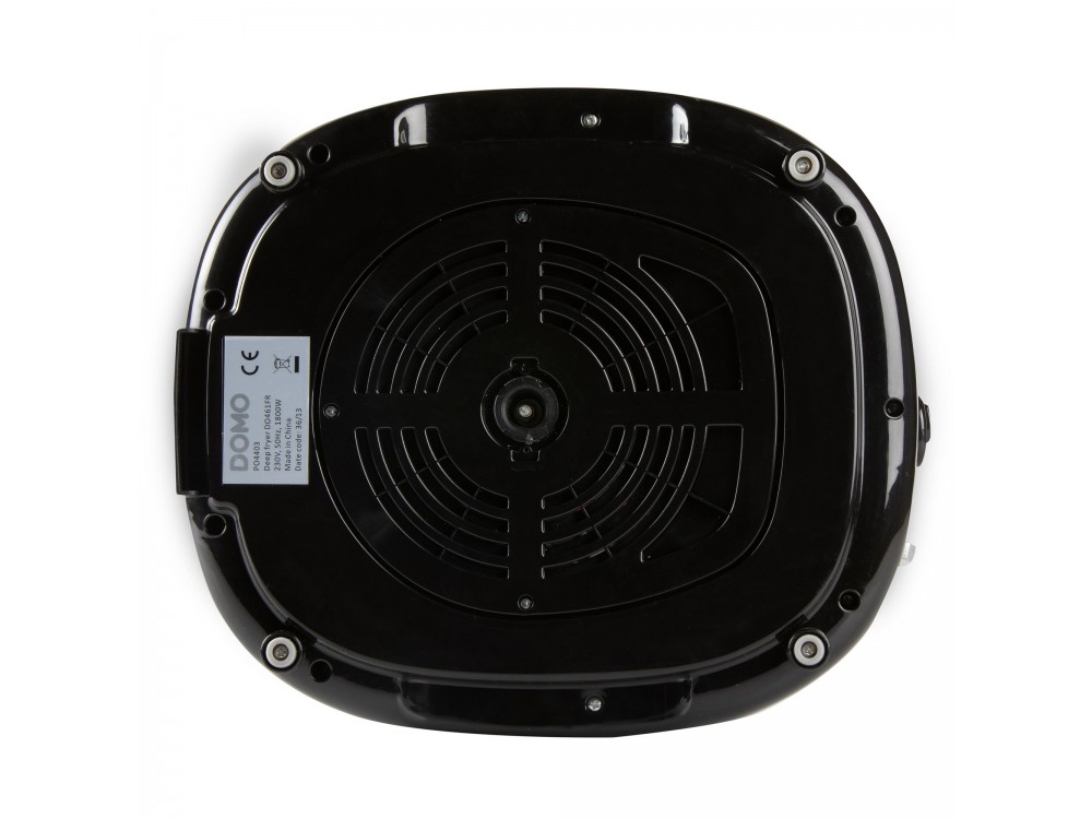 DOMO Deep Fryer B-Smart, Oil Fryer with Cooking Control Glass, Removable 2.5lt Bucket & Lid, Black