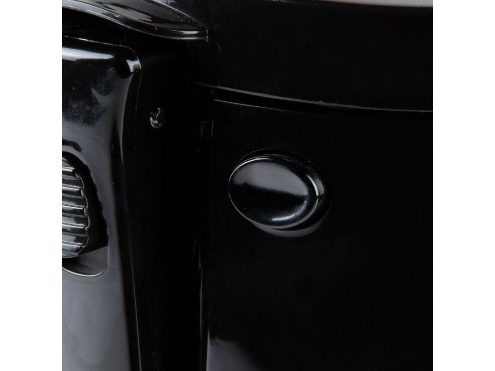 DOMO Deep Fryer B-Smart, Oil Fryer with Cooking Control Glass, Removable 2.5lt Bucket & Lid, Black