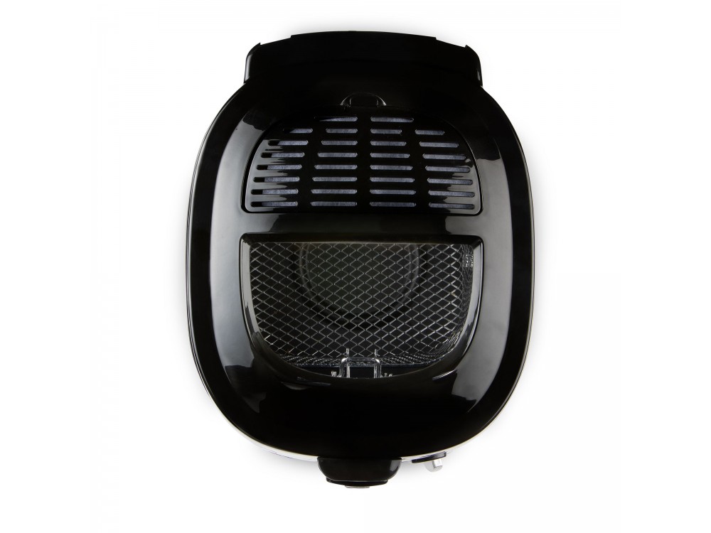 DOMO Deep Fryer B-Smart, Oil Fryer with Cooking Control Glass, Removable 2.5lt Bucket & Lid, Black