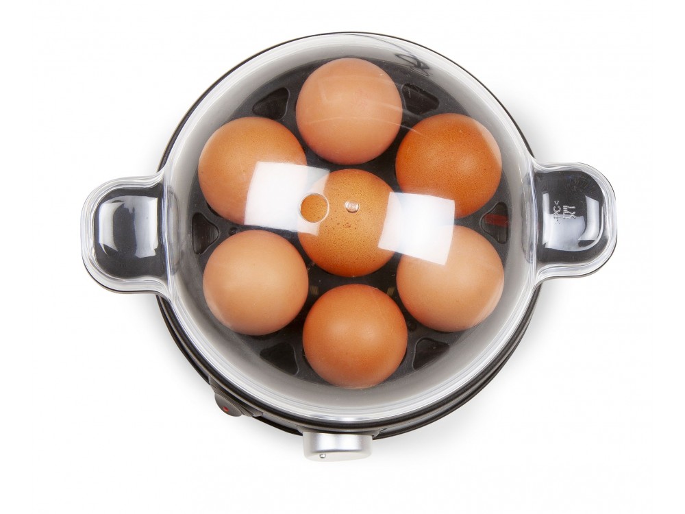 DOMO Egg Boiler, 7 Egg Boiler 400W with 3 Boiling Levels, Stainless Steel