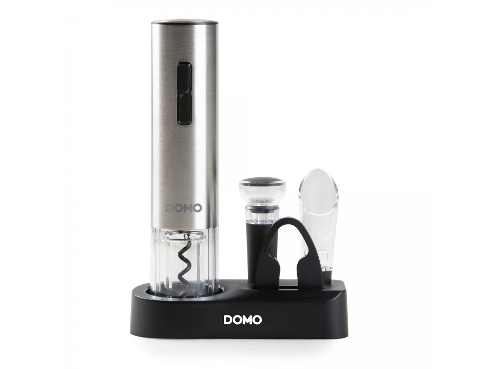 DOMO Electric Corkscrew Wine Opener, 5-Piece Wine Accessory Set with Electric Opener with LED Light, Rechargeable