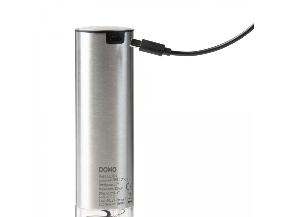 DOMO Electric Corkscrew Wine Opener, 5-Piece Wine Accessory Set with Electric Opener with LED Light, Rechargeable