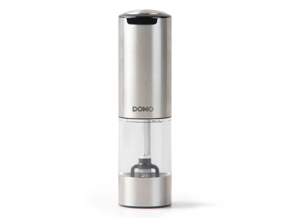 DOMO Electric Salt and Pepper Mills Set Grinder, Rechargeable Salt & Pepper Mill with LED Light, Set of 2