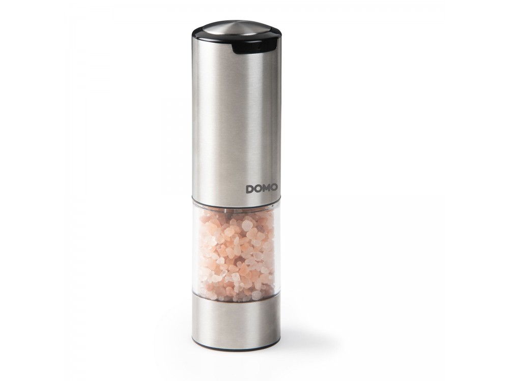 DOMO Electric Salt and Pepper Mills Set Grinder, Rechargeable Salt & Pepper Mill with LED Light, Set of 2