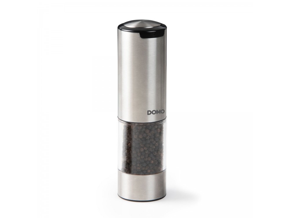DOMO Electric Salt and Pepper Mills Set Grinder, Rechargeable Salt & Pepper Mill with LED Light, Set of 2