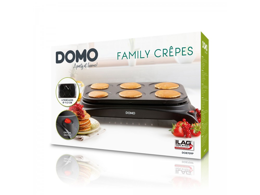 DOMO Family crepes, Device for 6 Pancakes