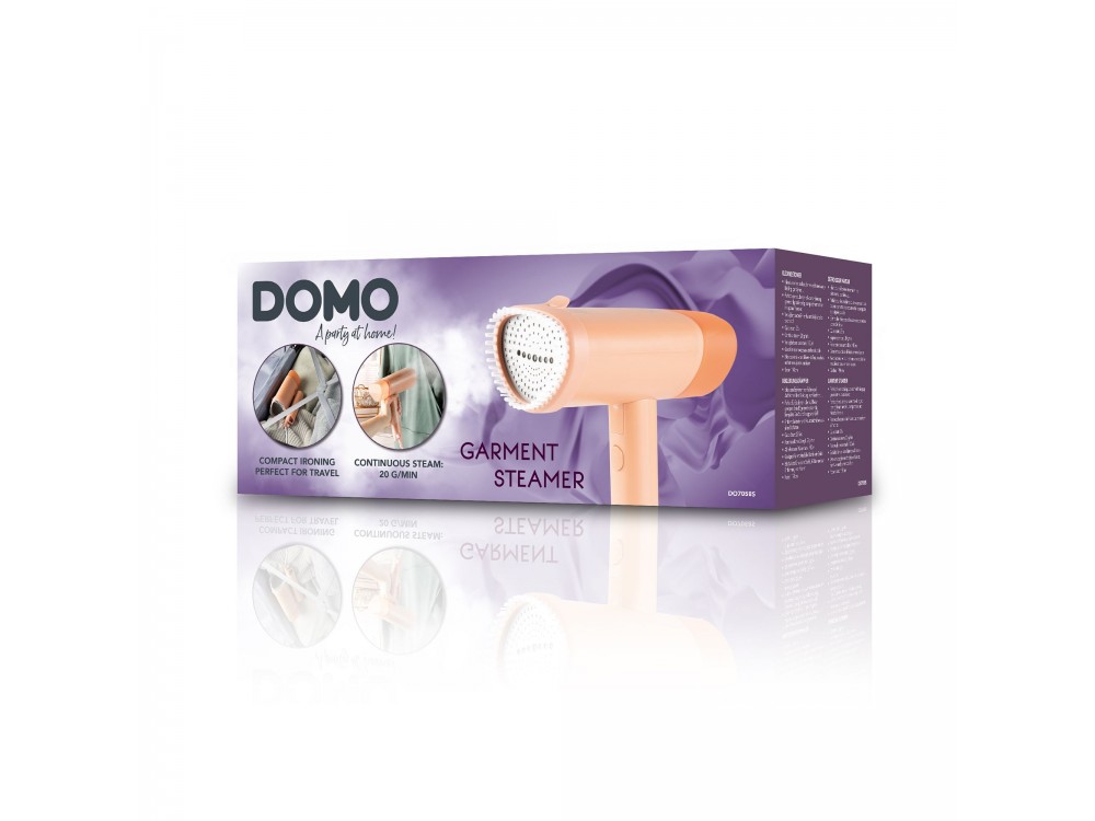 DOMO Garment Steamer, Handheld Garment Steamer 1300W with 100ml Tank & Steam Output 20gr/minute