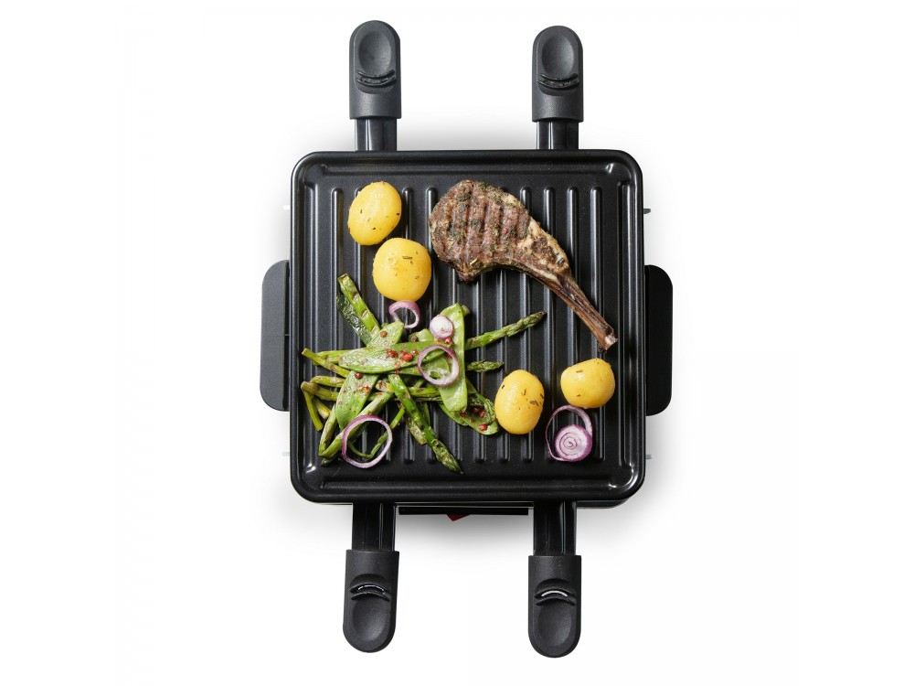DOMO Just us, Electric Raclette Grill Cast Iron, PFAS-free