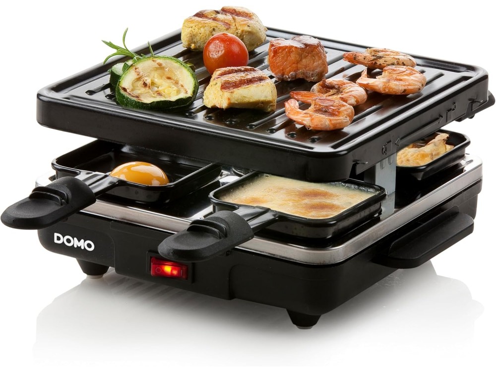 DOMO Just us, Electric Raclette Grill Cast Iron, PFAS-free