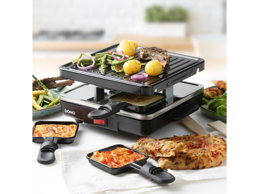 DOMO Just us, Electric Raclette Grill Cast Iron, PFAS-free