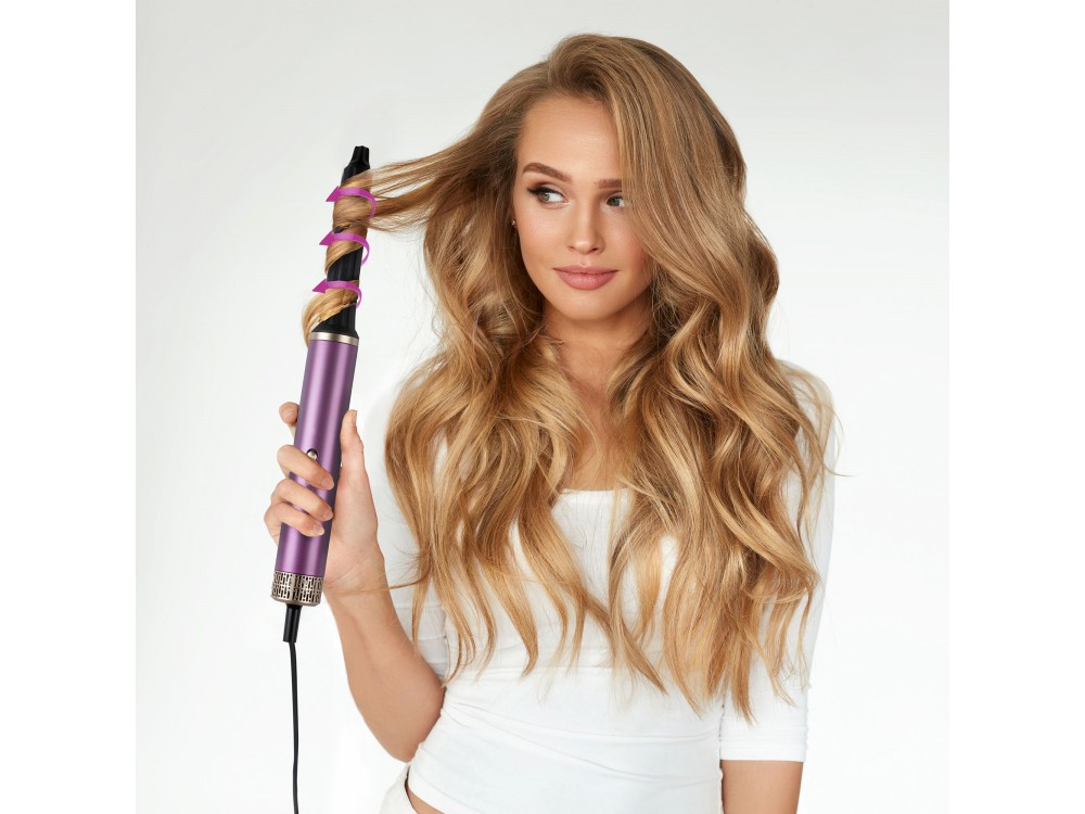DOMO Multistyler 7-in-1, Electric Air Brush for Straightening and Curling