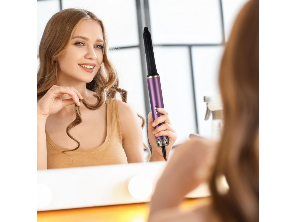 DOMO Multistyler 7-in-1, Electric Air Brush for Straightening and Curling