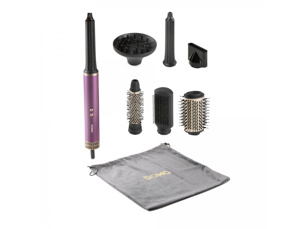 DOMO Multistyler 7-in-1, Electric Air Brush for Straightening and Curling