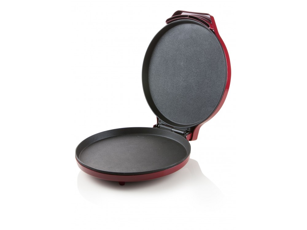 DOMO My Express Pizza Maker, Cast Iron Pizza Maker, Red