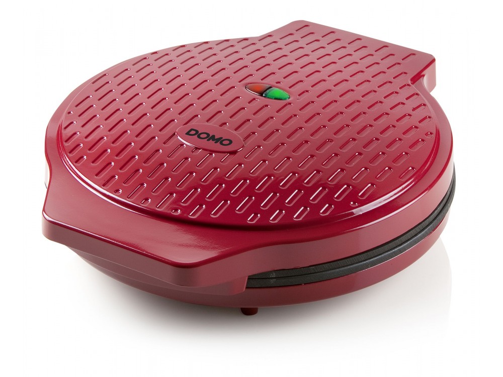 DOMO My Express Pizza Maker, Cast Iron Pizza Maker, Red