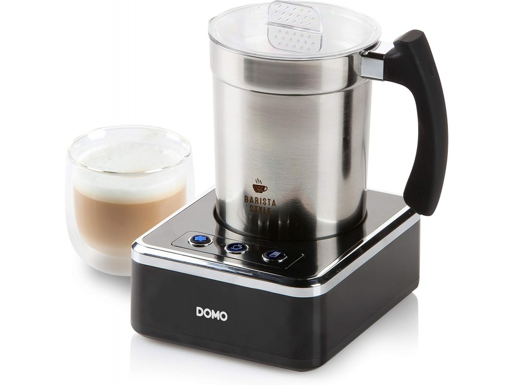 DOMO Perfect Foam Milk Frother, Milk Frother (Hot or Cold), Stainless Steel