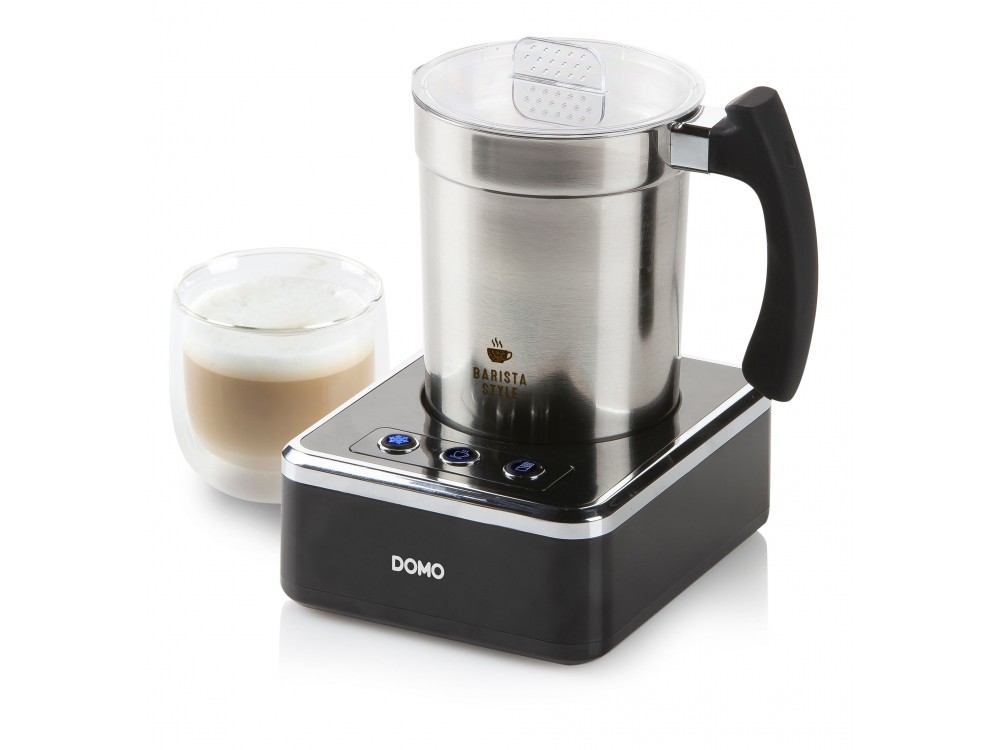 DOMO Perfect Foam Milk Frother, Milk Frother (Hot or Cold), Stainless Steel