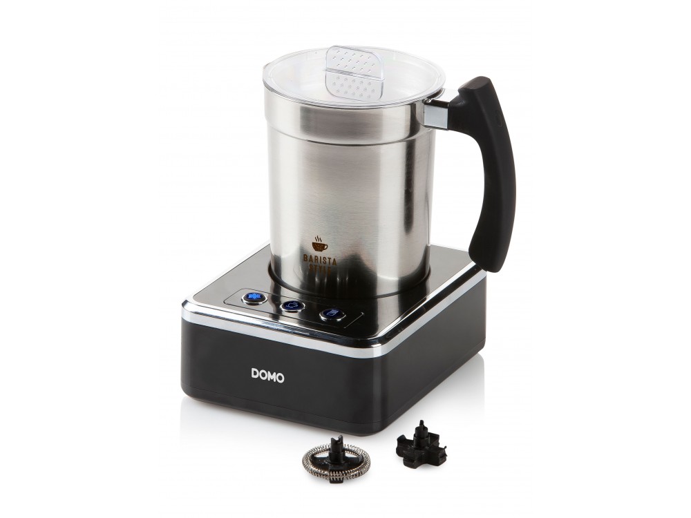 DOMO Perfect Foam Milk Frother, Milk Frother (Hot or Cold), Stainless Steel