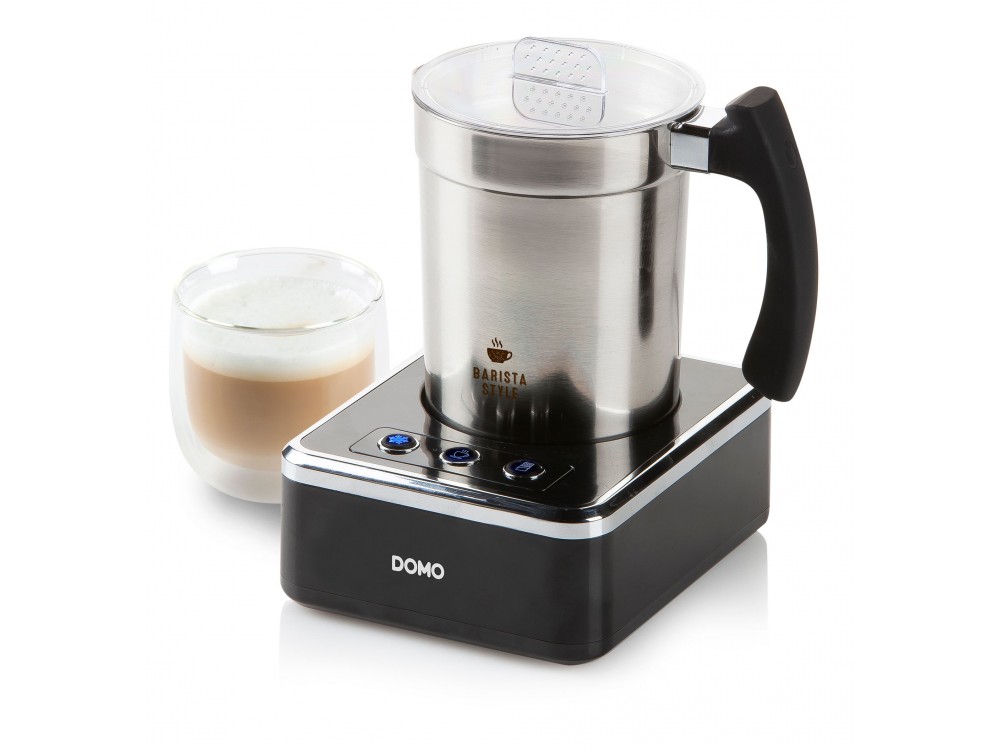 DOMO Perfect Foam Milk Frother, Milk Frother (Hot or Cold), Stainless Steel