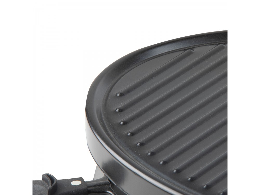 DOMO Raclette Grill, Electric Raclette Grill with 8 Enamelled Raclette Pans & Wooden Spatulas, PFAS-free