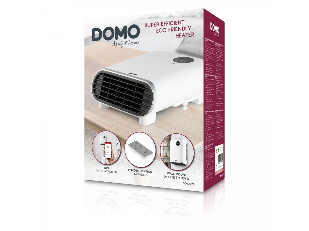 DOMO Smart Bathroom wall heater, Bathroom fan heater with WiFi