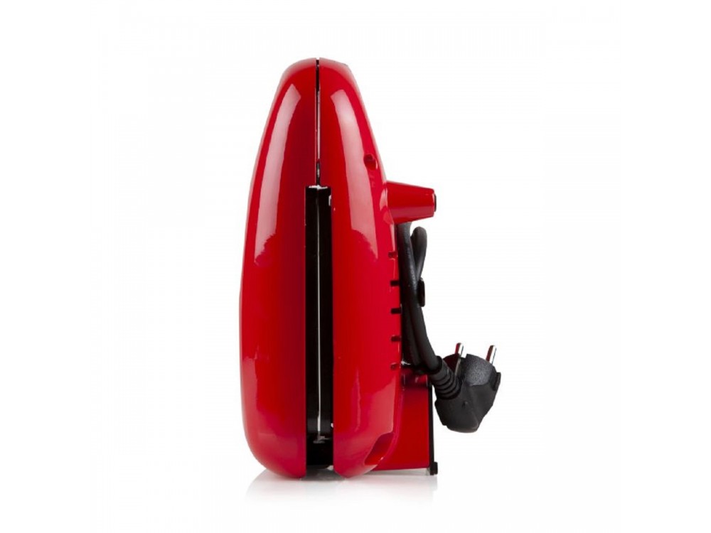 DOMO Snack Party 5-in-1, Toaster / Breakfast & Snack Multi-Device with 5 Removable Plates + Recipe Book, PFAS-free, Red