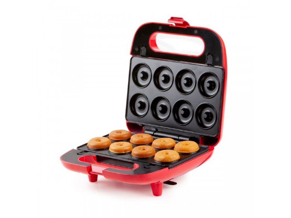 DOMO Snack Party 5-in-1, Toaster / Breakfast & Snack Multi-Device with 5 Removable Plates + Recipe Book, PFAS-free, Red