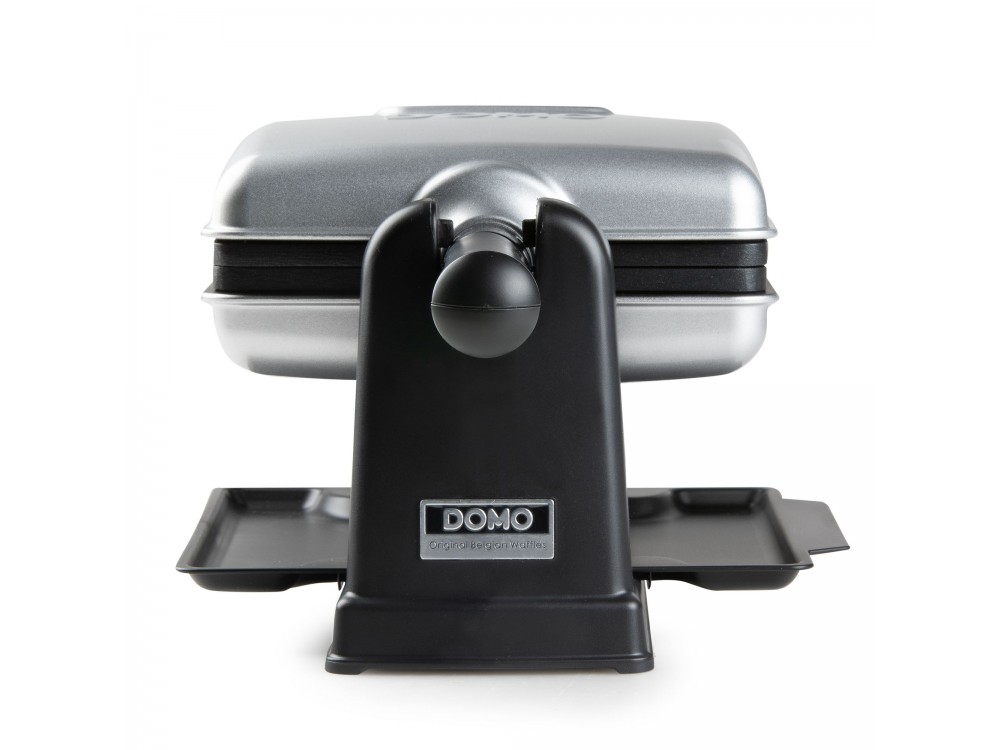 DOMO Waffle Maker, Rotating Waffle Maker with Cool Touch Handles & Adjustable Temperature, Square with Recipe Book