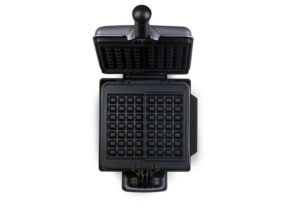 DOMO Waffle Maker, Rotating Waffle Maker with Cool Touch Handles & Adjustable Temperature, Square with Recipe Book