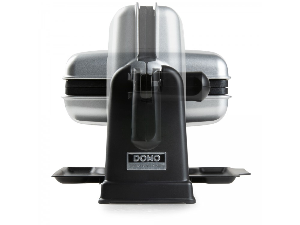 DOMO Waffle Maker, Rotating Waffle Maker with Cool Touch Handles & Adjustable Temperature, Square with Recipe Book